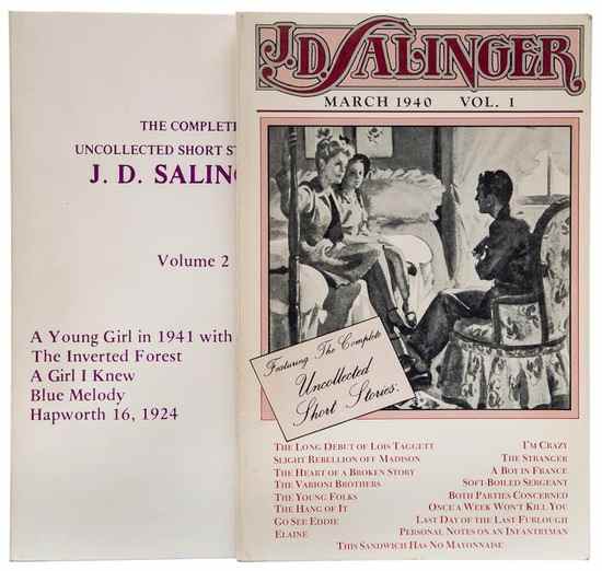 Appraisal: Salinger J D The Complete Uncollected Short Stories vol first