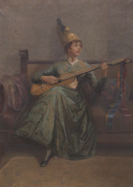 Appraisal: ADOLF M LLNER AUSTRIAN - x Woman playing the guitar