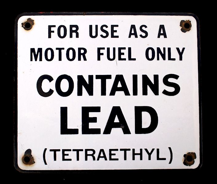 Appraisal: For Use As A Motor Contains Lead Sign circa For