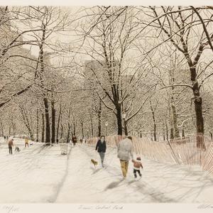 Appraisal: Harold Altman American - Snow Central Park signed titled and