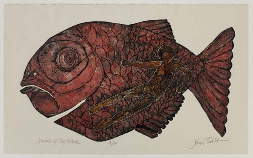 Appraisal: JOHN T SCOTT - Jonah and the Whale Color collagraph