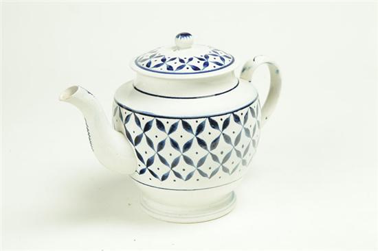 Appraisal: TWO PIECES OF SOFTPASTE England early th century Leeds teapot