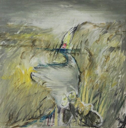 Appraisal: Michael Wishart Road to the Sea initialled oil on canvas