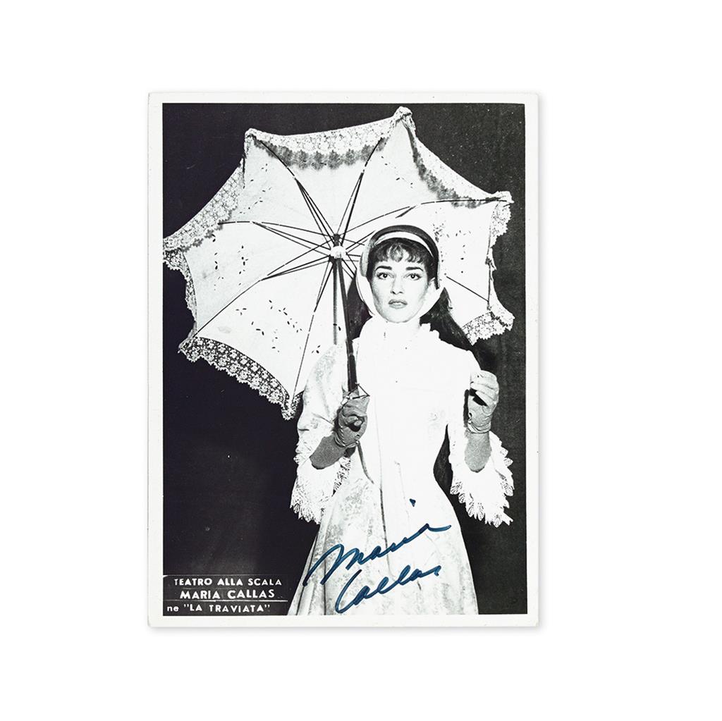 Appraisal: CALLAS MARIA Photograph Signed half-length portrait by Piccagliani showing her