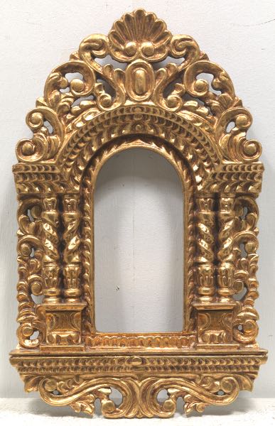 Appraisal: RENAISSANCE REVIVAL GILT CARVED WOOD ARCHITECTURAL PAINTING FRAME x x