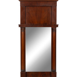 Appraisal: An Empire Style Mahogany Pier Mirror th Century Height x