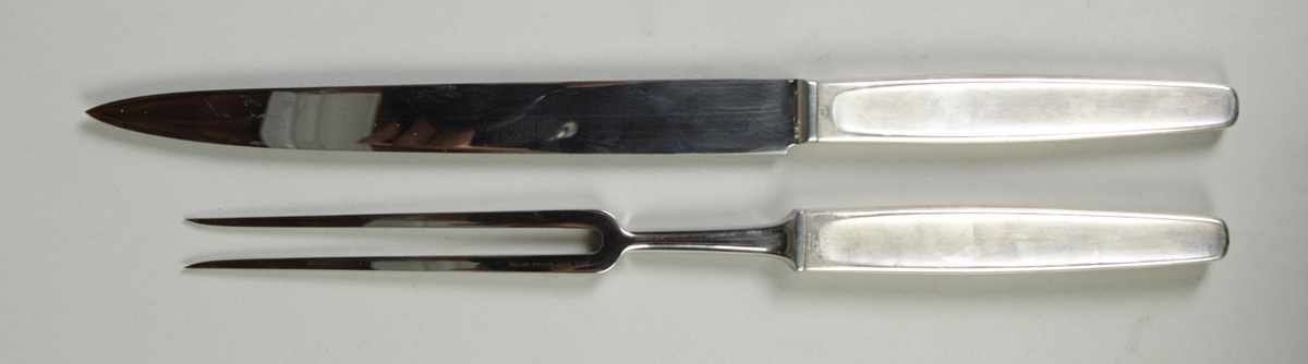 Appraisal: George Jensen Sterling Silver Carving Set Dimensions Max L ''E