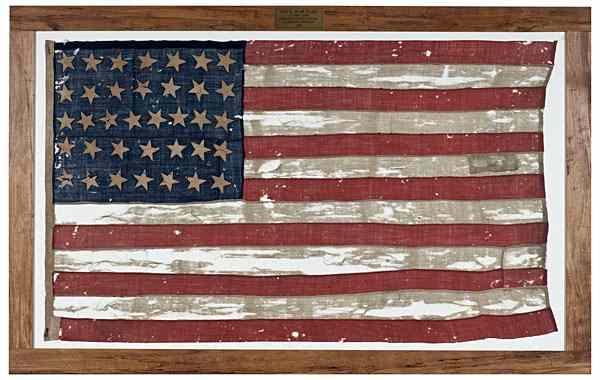 Appraisal: -Star American National Flag from the Benjamin Harrison Estate Worsted