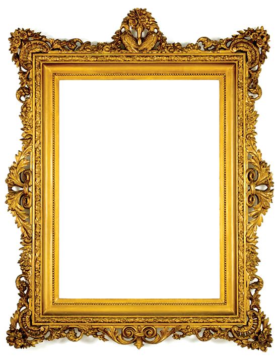 Appraisal: Fine French carved giltwood frame stamped late th early th