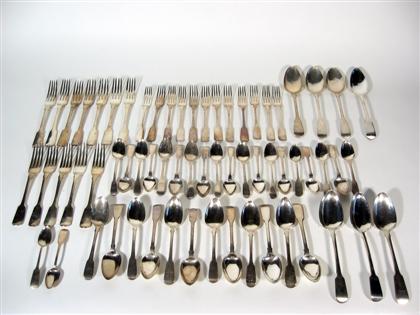 Appraisal: Group of Victorian sterling silver flatwareComprising six dinner forks Elizabeth