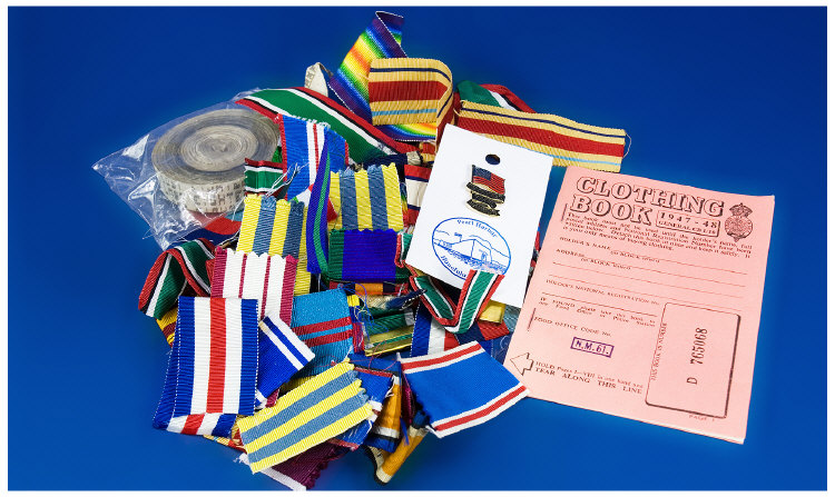 Appraisal: Bag Containing A Collection Of Military Ribbons