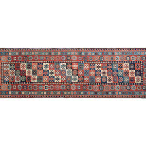 Appraisal: A Caucasian Wool Runner Early th Century feet inches x