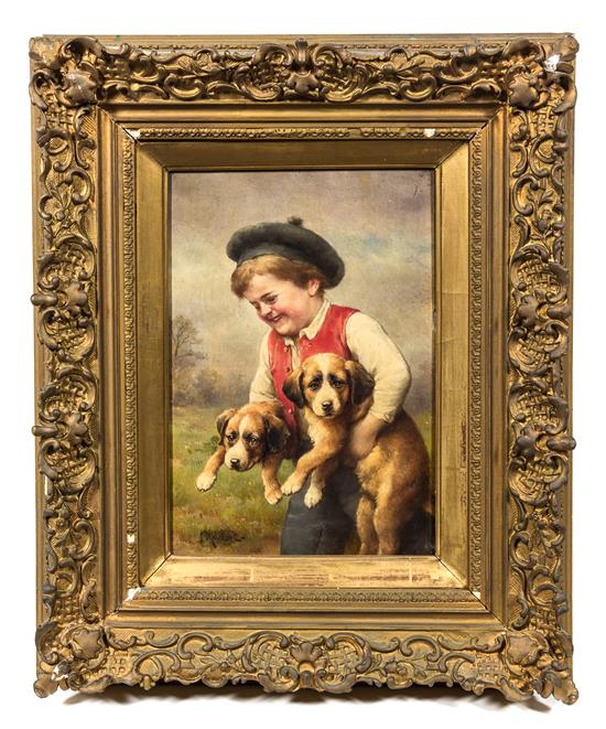 Appraisal: Sale Lot Carl Reichert Austrian - Portrait of Boy with