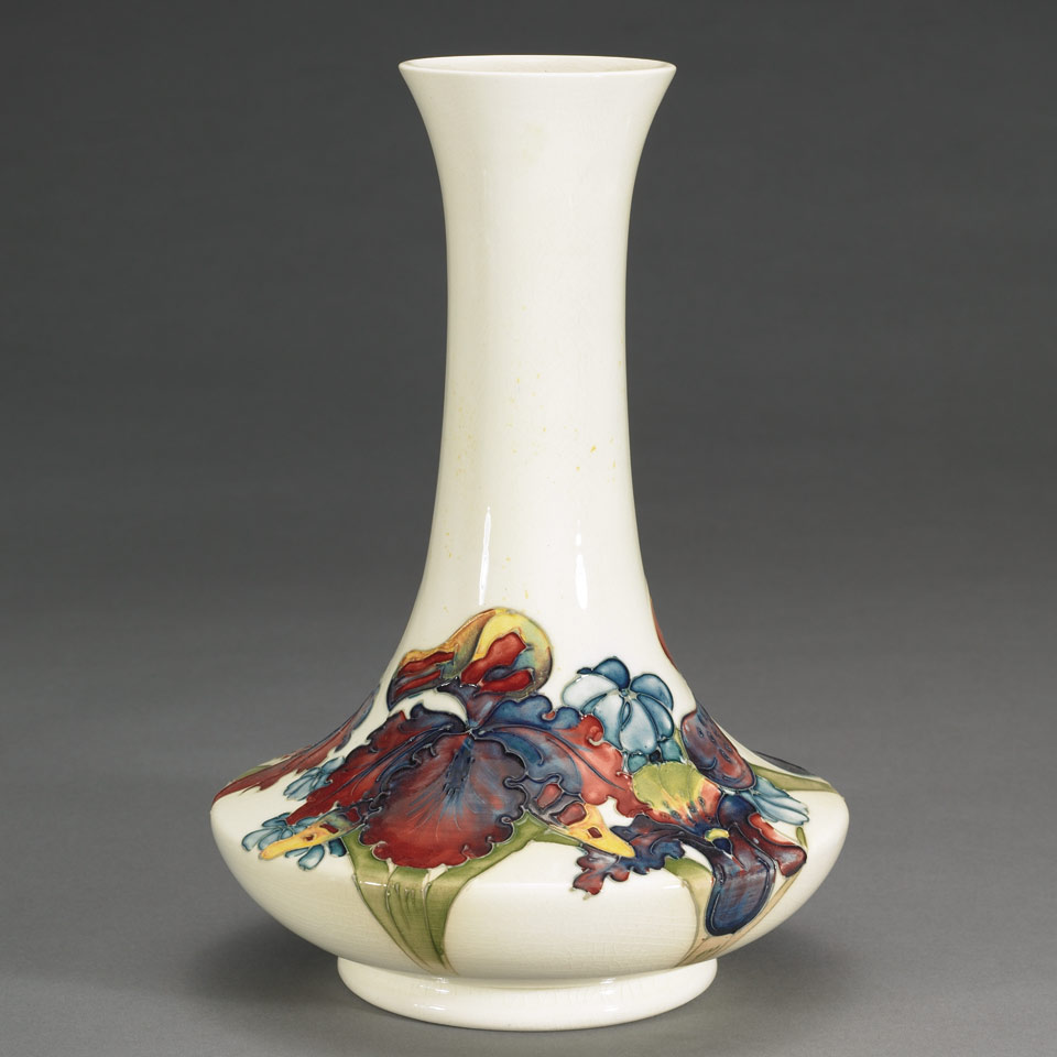 Appraisal: Moorcroft Orchids Vase s impressed marks late circular paper label