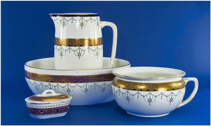 Appraisal: Wedgwood Luna Piece Washing Set Comprising Large Bowl And Jug