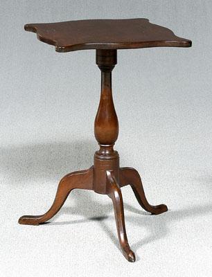 Appraisal: Connecticut Federal candle stand cherry throughout one-board cherry shaped top