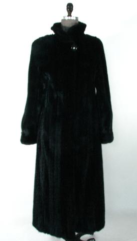 Appraisal: Ranch Female Mink Coat w Band Cuffs Size Length Retail