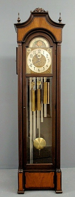 Appraisal: Winterhalder Hofmaier mahogany cased chime clock c with a three-train