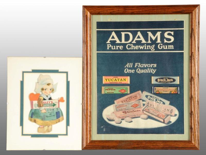 Appraisal: Lot of Gum Advertisements Description Includes one Adams ad with