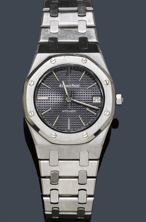 Appraisal: GENTLEMAN'S WRISTWATCH AUTOMATIC AUDEMARS PIGUET ROYAL OAK s Steel Ref