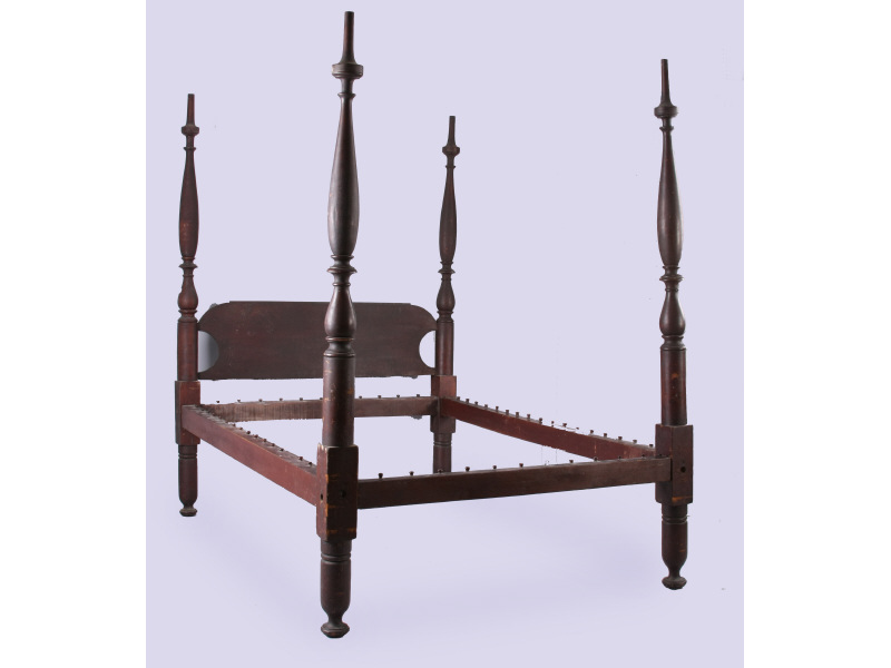 Appraisal: American Sheraton Tester Bed ca - maple frame with cherry