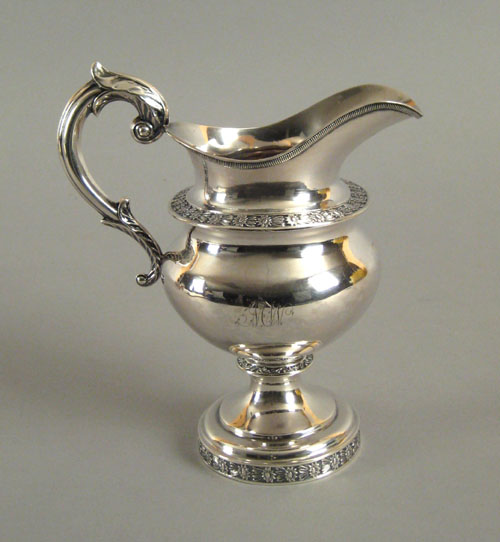 Appraisal: Philadelphia silver creamer ca bearing the touch of R W