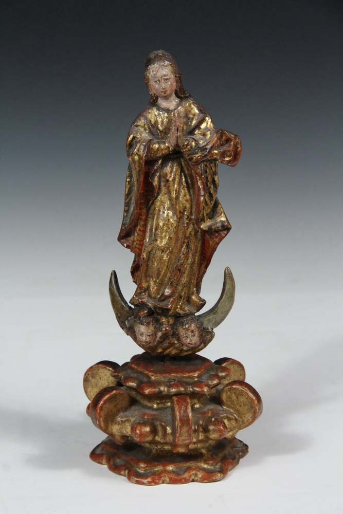 Appraisal: ITALIAN RELIGIOUS CARVING - th c Italian Gilt and Polychromed