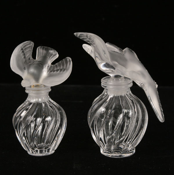 Appraisal: Lot of two Lalique art glass L'Air du Temps perfume