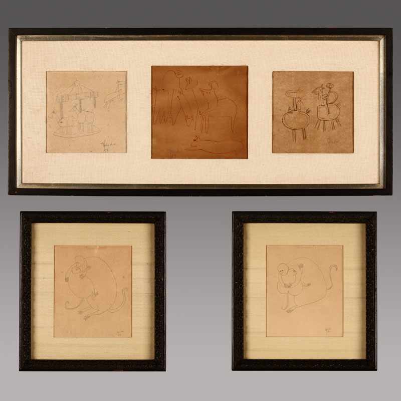 Appraisal: Francisco Toledo b Mexican A group of five drawings depicting