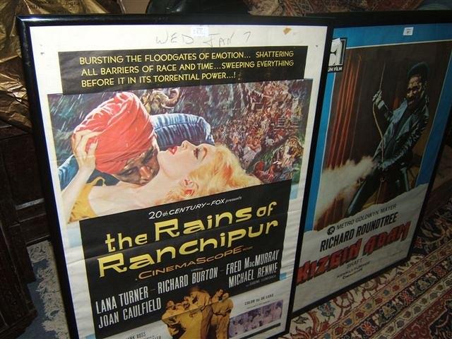 Appraisal: Film quad poster - 'The Rains of Ranchipur' starring Lana