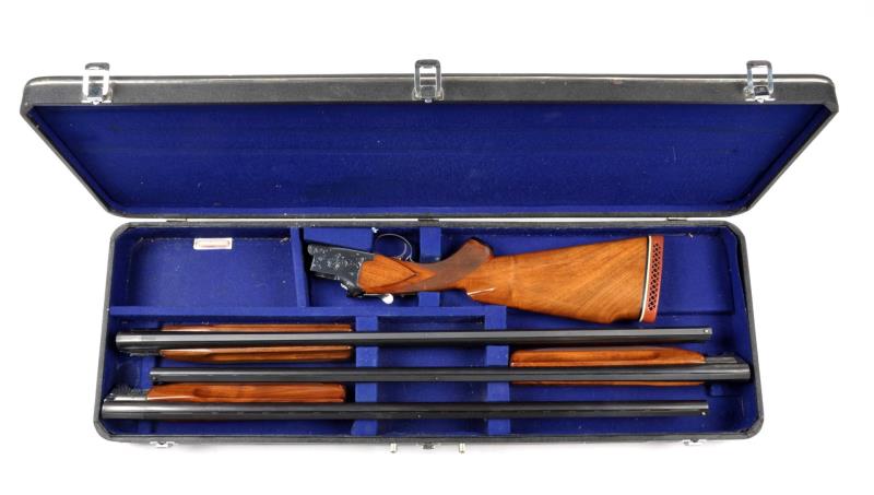 Appraisal: Cased Winchester Model Barrel Shotgun Set Serial All three barrels