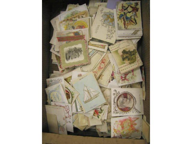 Appraisal: Lot of Victorian Trade Cards Calling Cards assorted memorbilia hundreds