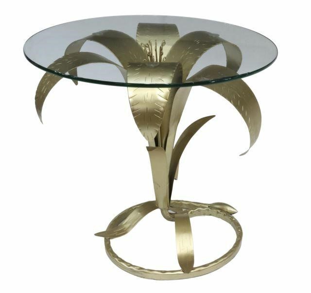 Appraisal: Contemporary side table in the style of Arthur Court American