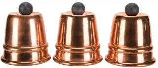 Appraisal: Bertram Cups Toronto Ross Bertram ca Three spun copper cups