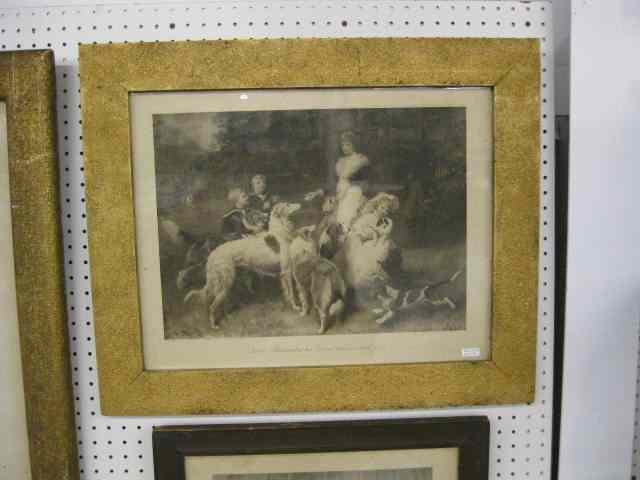 Appraisal: Fred Morgan Lithograph ''Queen Alexandra her grandchildren and dogs'' image