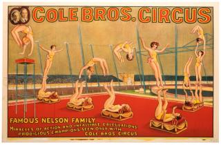 Appraisal: Cole Brothers Circus Famous Nelson Family Miracles of Action and