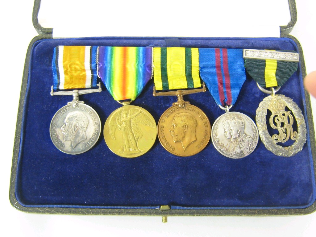 Appraisal: Five First World War Medals awarded to Major W H