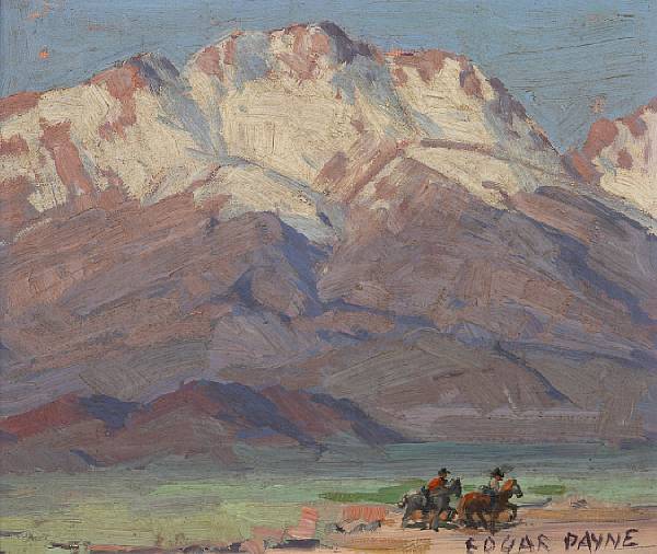 Appraisal: n a Edgar Payne - Owens Valley at Big Pine