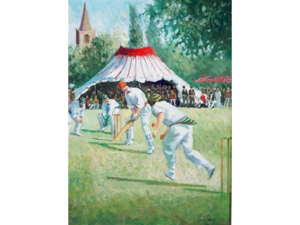 Appraisal: SHEREE VALENTINE DAINES b CRICKET MATCH AT HAMBLETON signed with