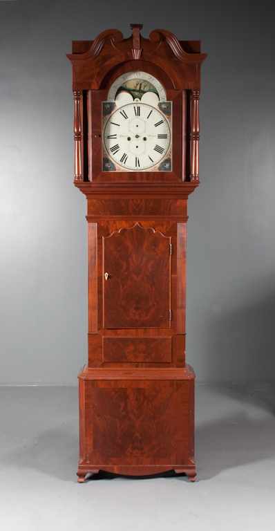 Appraisal: George III Scottish mahogany tall-case clock Barker Wigan fourth quarter-