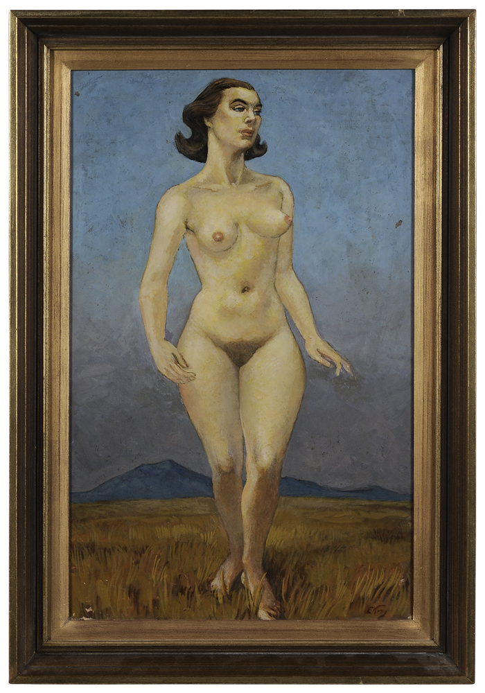 Appraisal: Emlen Pope Etting Pennsylvania - Walking Nude and signed lower