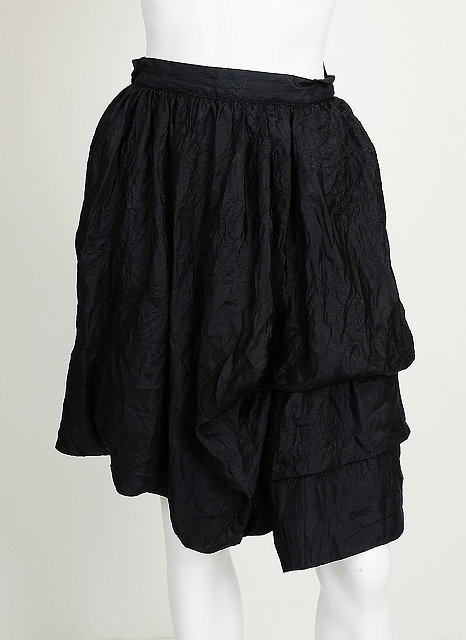 Appraisal: A black Versace skirt gathered detailing to front creased style