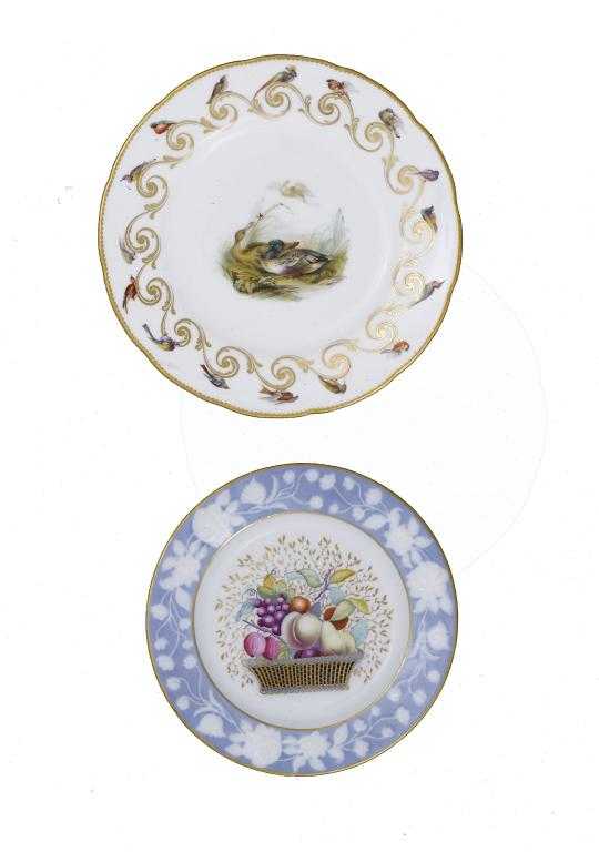 Appraisal: A COALPORT PLATE painted by John Randall with mallard ducks