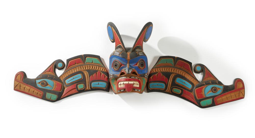 Appraisal: A Northwest Coast Sisutl sea monster mask Mid- th Century