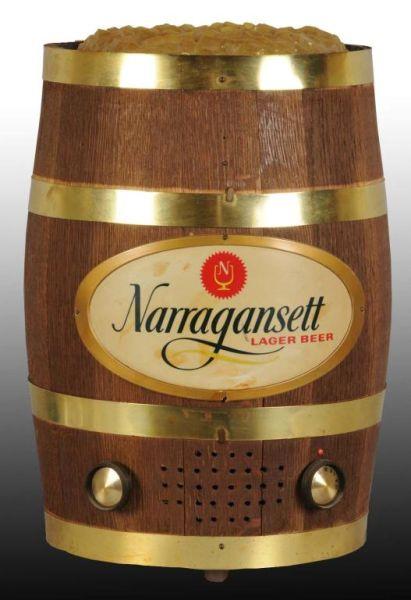 Appraisal: Oak Barrel Narragansett Beer Keg Radio Description s to s