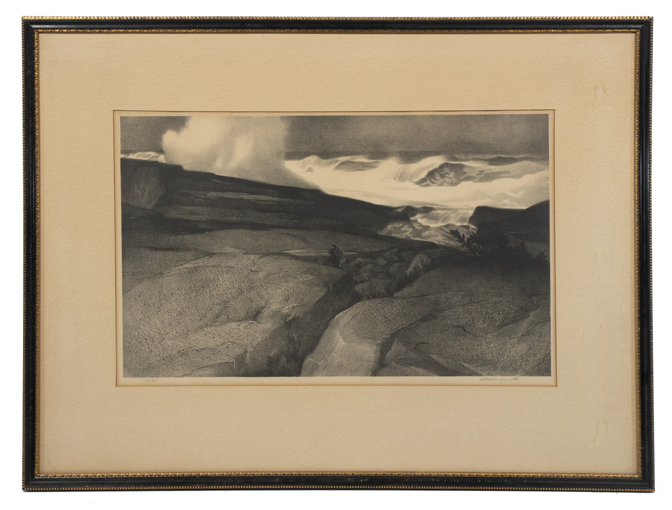 Appraisal: STOW WENGENROTH NY MA - Stormy Sea Viewed from Granite