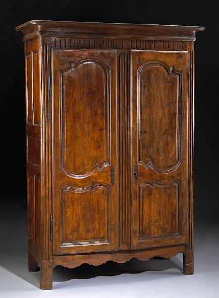 Appraisal: A Louis XVI chestnut armoire last quarter th century height