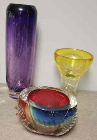 Appraisal: Pieces of Signed Art Glass From an East th Street