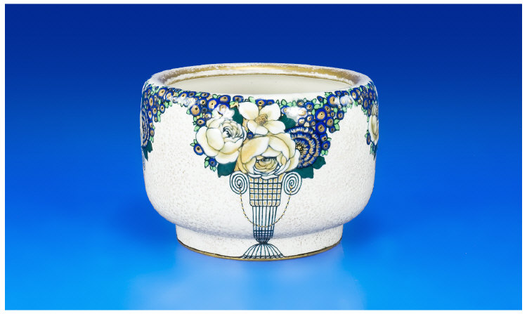 Appraisal: Royal Vienna Secessionist Planter Ernst Wahliss' Factory enamelled flower swags