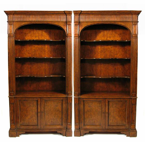 Appraisal: A pair of Baker Neoclassical style bookcases height ft in